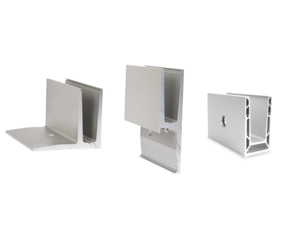 Aluminiumprofil Klemmbefestigung für Glasstrukturen